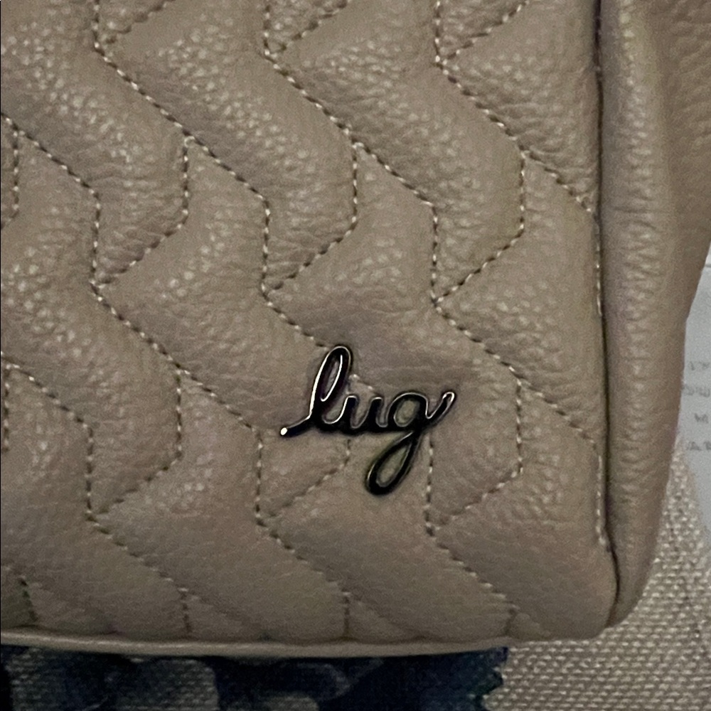 Lug Charter Vegan Leather Bag in Taupe convertible crossbody - Picture 2 of 6